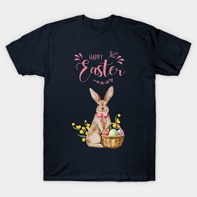 Happy easter with bunny T-Shirt by Azujark 